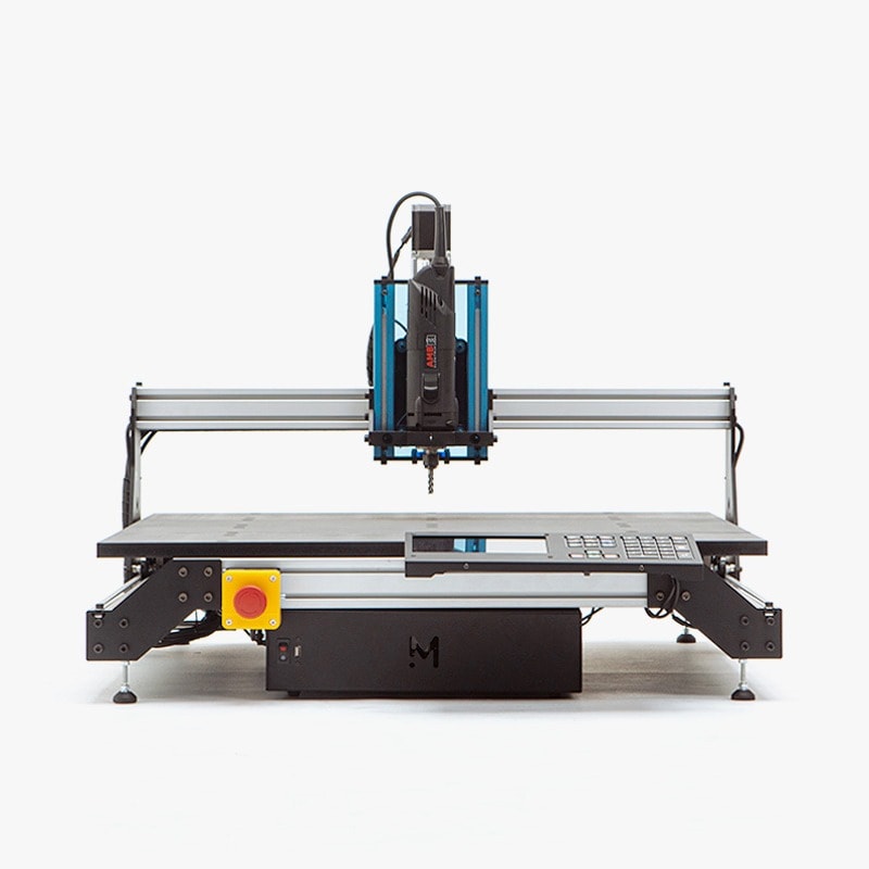 Mekanika cnc milling machine evo front view on a grey background