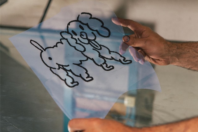 stencil designed by Vincent Bichelberger Chromodrome for screen printing