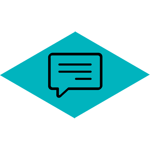 pictogram depicting a message cloud