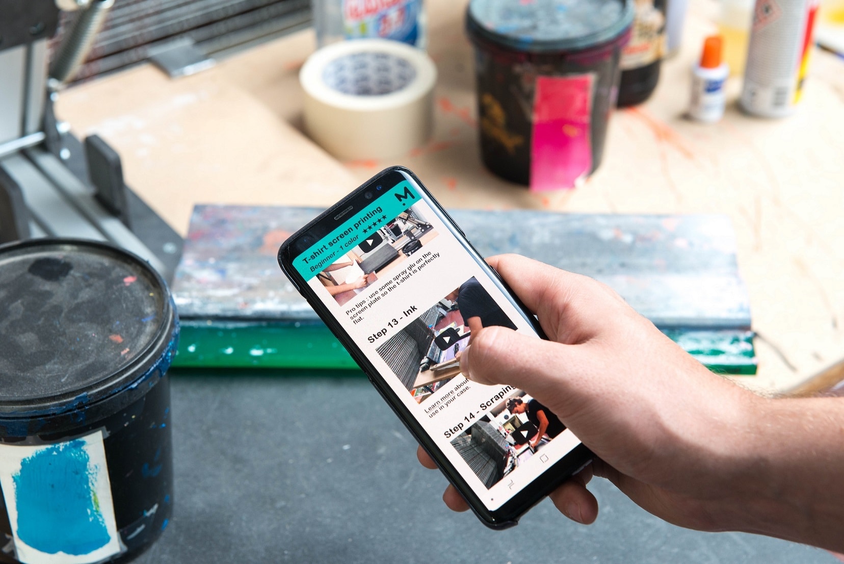 Screen Printing Tutorials Selection Phone