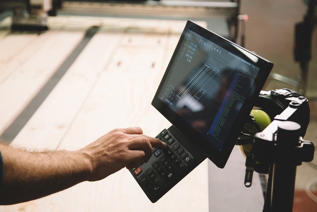 Mekanika CNC control screen Fab model milling plywood panels