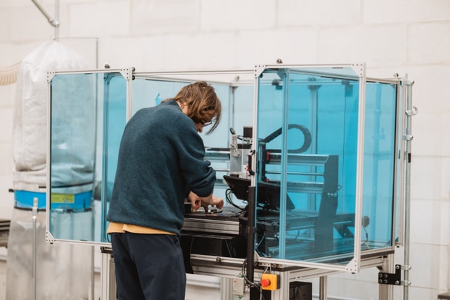 Quentin from Mekanika using the CNC Pro with safety enclosure